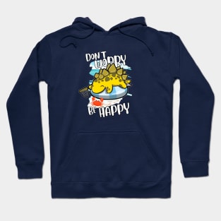 Don't Worry Be Happy - Summer Stegosaurus Hoodie